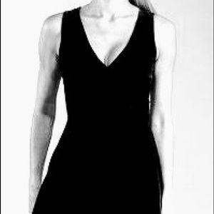 Black velvet cocktail dress